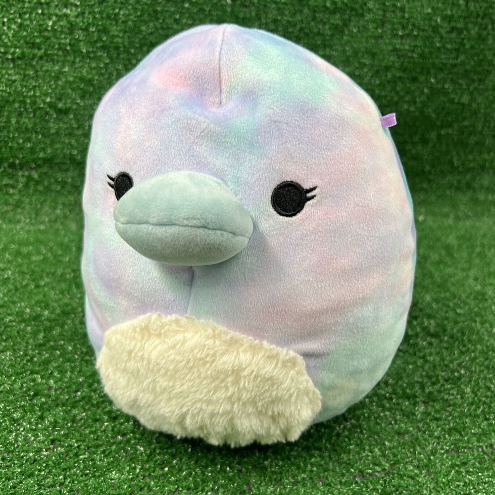 Mitch 8" Squishmallow Tie Dye Pastel Multicolored‎ Platypus 2022